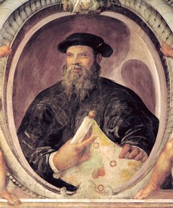 Ferdinand Magellan (ca 1480-1521) från "Sala del Mappamondo" (Hall of the World Maps)
